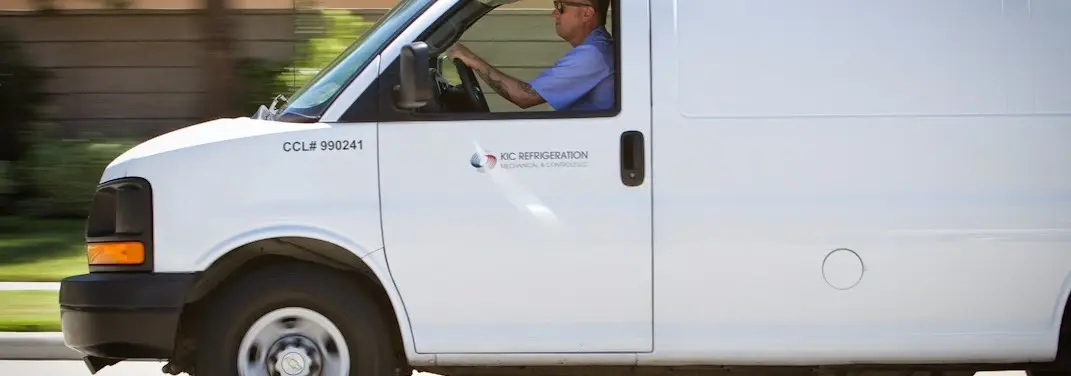 KIC Refrigeration service vehicle serving Olive area